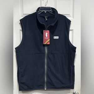 Cotopaxi Men's XL Amado Fleece Vest Graphite Blue NWT Cozy Soft